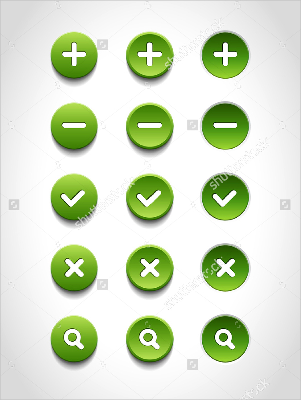 Web Green Buttons Template