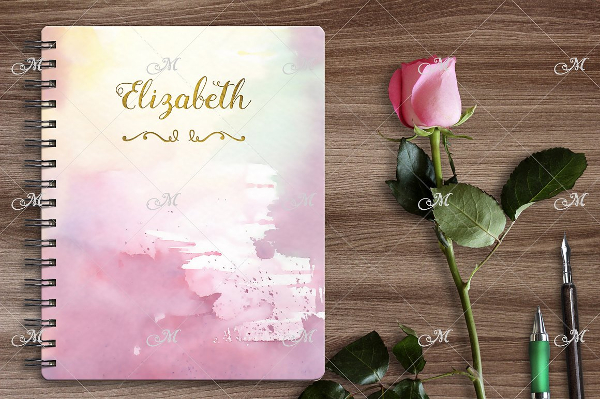 Custom Spiral Notebook Mock-Up PSD