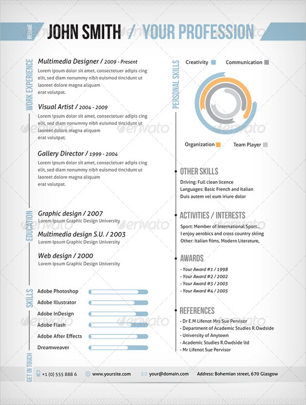 Print Ready One Page Resume Template