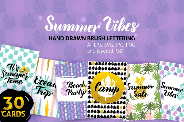 Attractive Summer Greeting Posters
