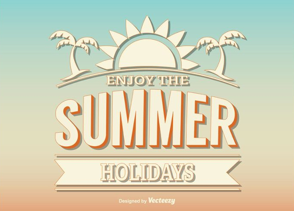Free Retro Summer Design Poster Template