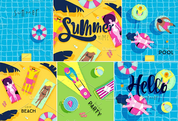 Summer Time Poster Templates Design