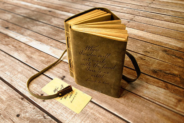 12 Vintage Notebook Mockups