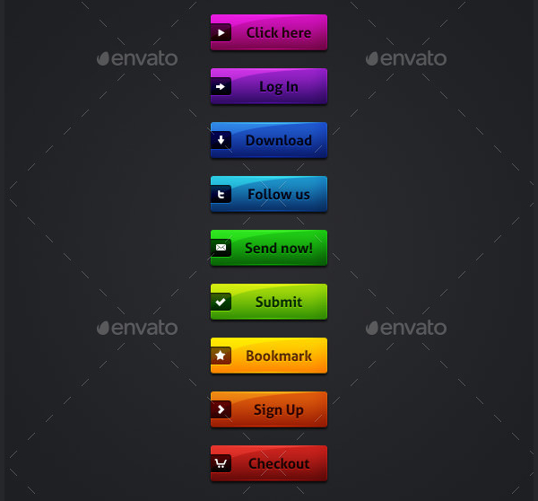 Web Glossy Buttons