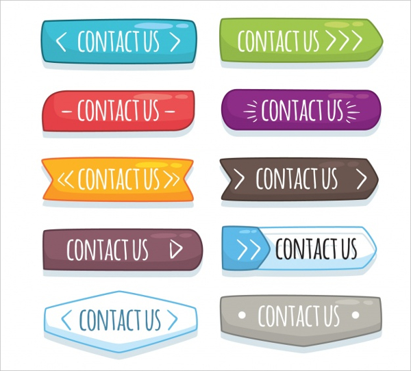 Variety Hand Drawn Colored Web Free Buttons