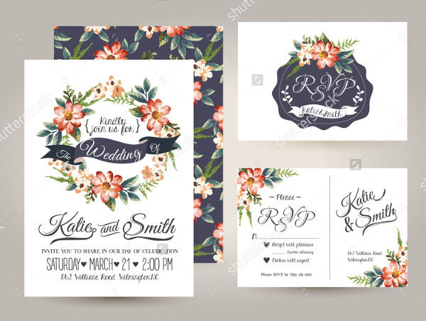 Wedding Daisy Flower Invitations Card