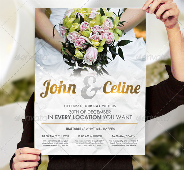 Wedding Celebration Flyer Template