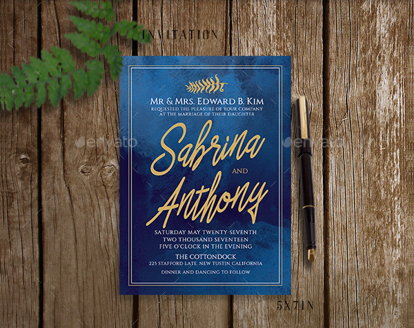 Beautiful Wedding Design Invitation Template