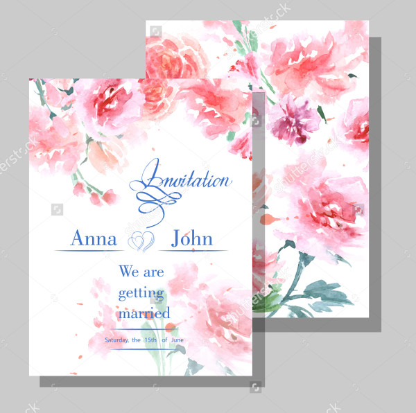 Wedding Wild Rose Invitations Card