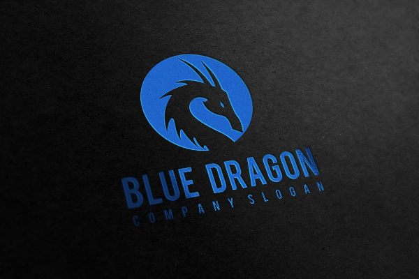 Blue Dragon Company Logo Template