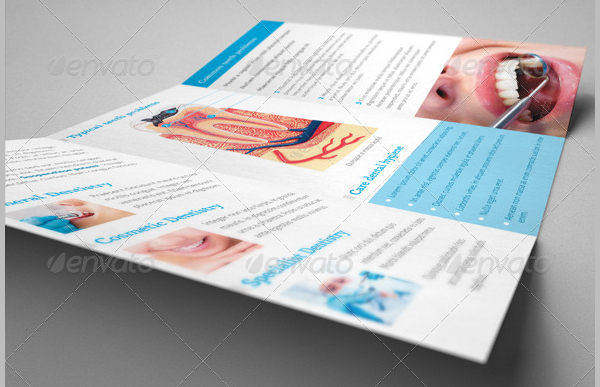 Clean Dental Clinic Trifold Brochure