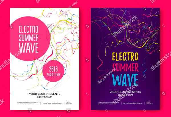 Electro Summer Wave Posters