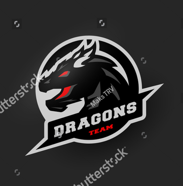 Dragons Sport Team Logo Template