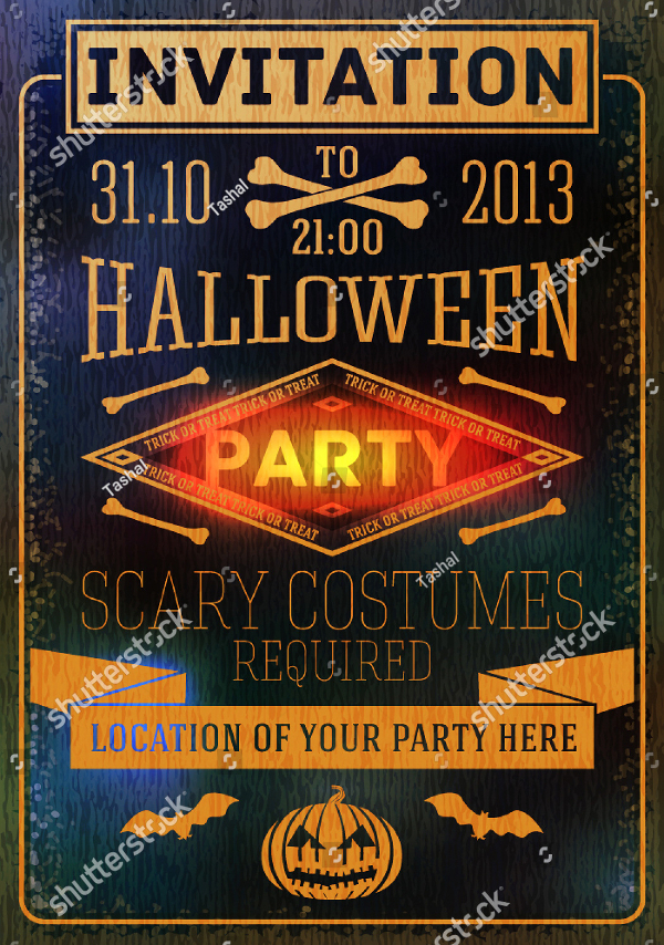 Halloween Party Invitation Template