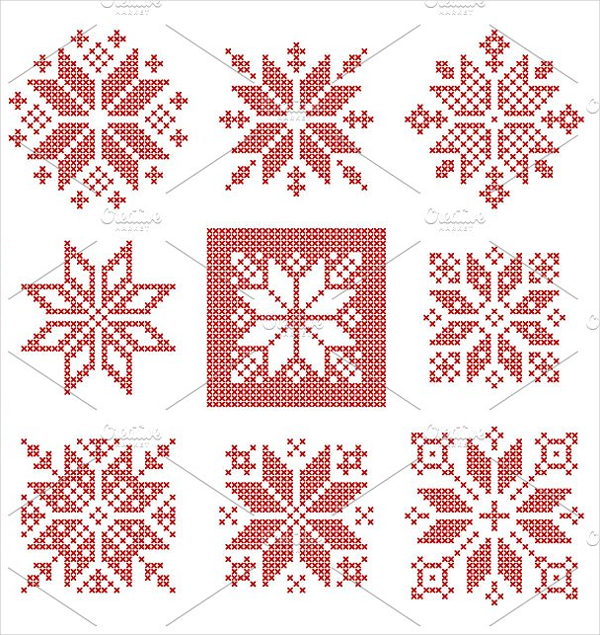 Cross Stich Snowflakes Patterns