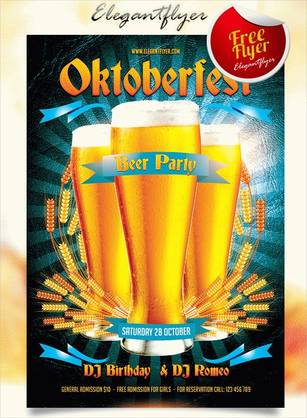 Beer Party Free PSD Flyer Template