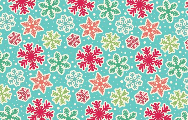 Free Cartoony Snowflakes Vector Pattern