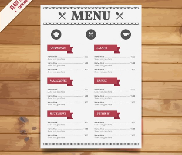 Free Vector Restaurant Menu Template