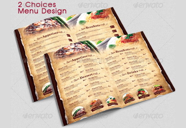Vintage Restaurant Design Menu Templates