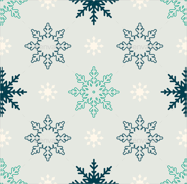 Snowflake Winter Seamless Pattern