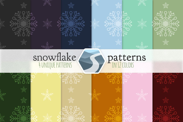 Unique Snowflake Pattern Set