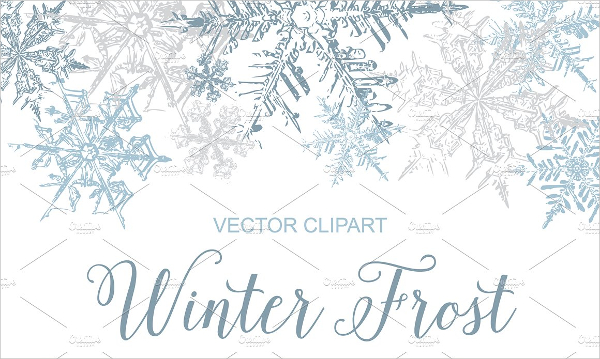 Vintage Snowflakes Vector Pattern Clipart