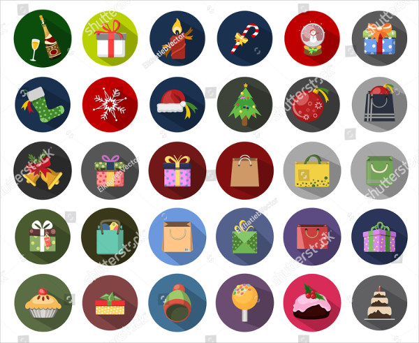 Christmas New Year Icons