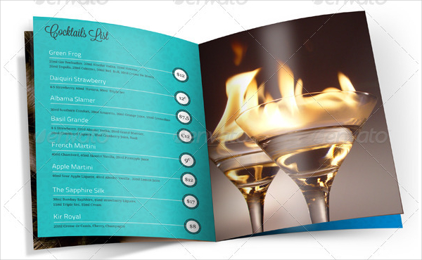 Cocktail Book Menu Template