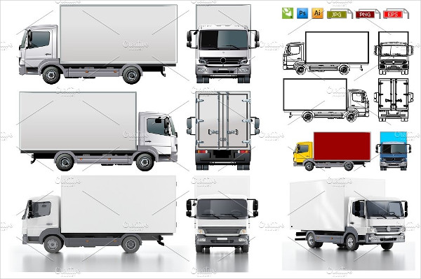 Delivery Truck Mockups Pack