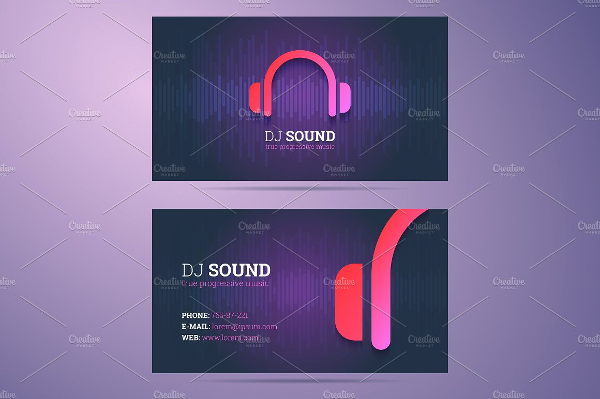 Business Card Template for DJ and Music Business