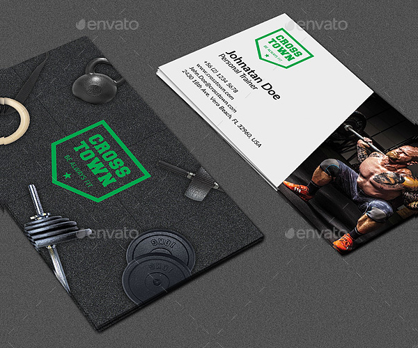 Gym Trainer Business Card Template
