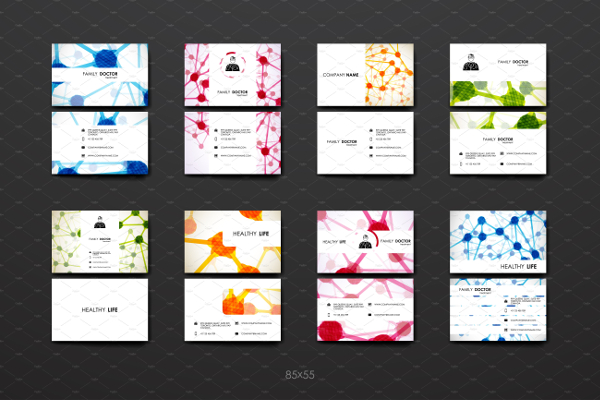 Set Of HealthCare Business Cards