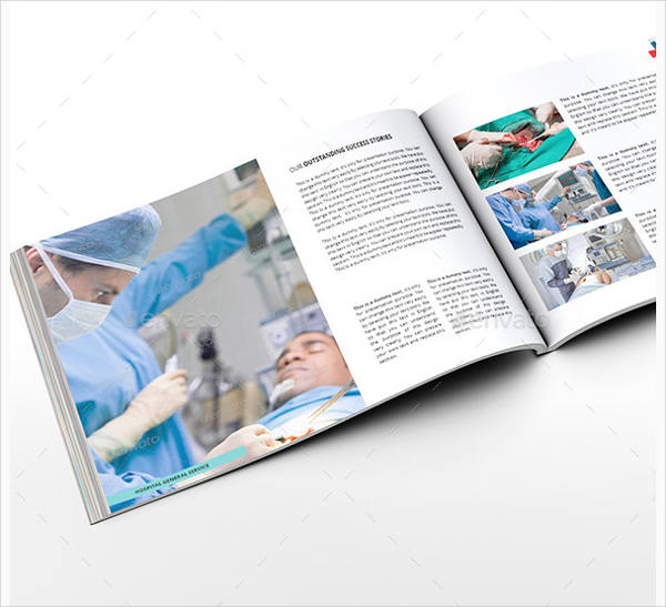 Hospitals Landscape Brochure Template