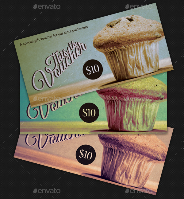 Retro Discount Gift Voucher Templates
