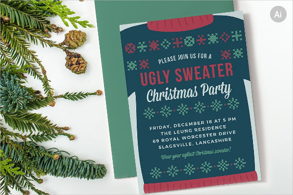 Ugly Sweater Christmas Party Invite