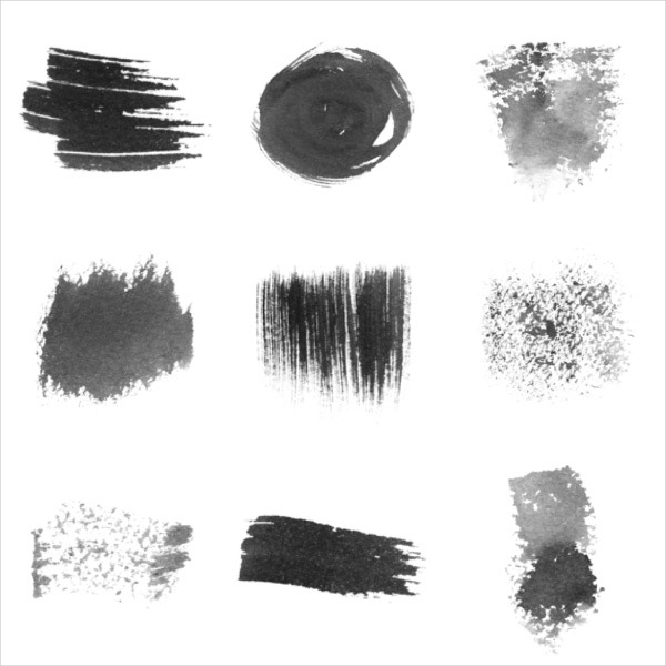 Watercolor Strokes Photoshop Brushes