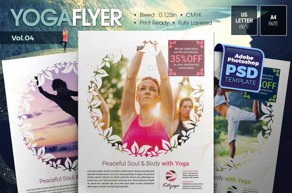 PSD Yoga Generic Flyer Template