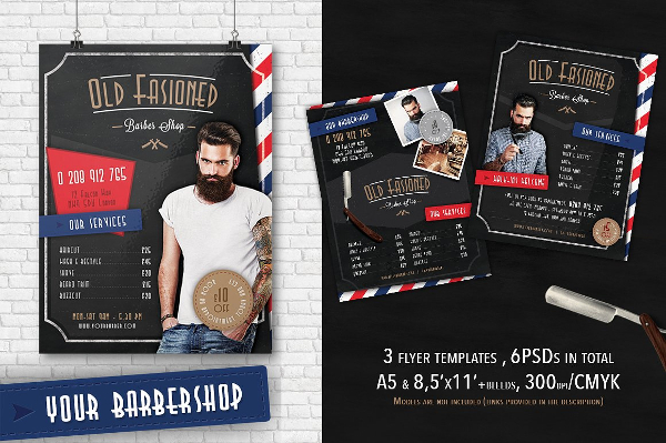 Old Fashioned Barber Shop Flyers