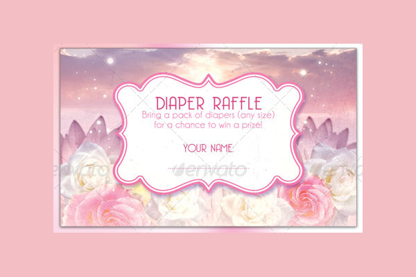 Baby Shoiwer Invitation Raffle Ticket Template