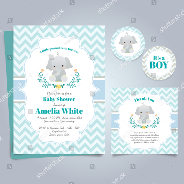Baby Shower Theme Invitation Template