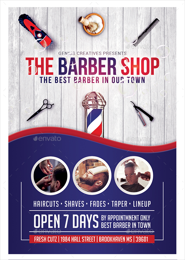 Awesome Barber Shop Flyer Template