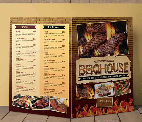 Perfect BBQ House Menu Template