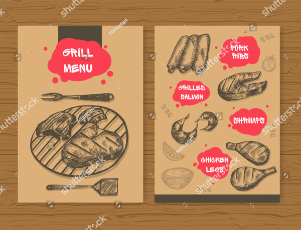 Ready BBQ Print Menu Template