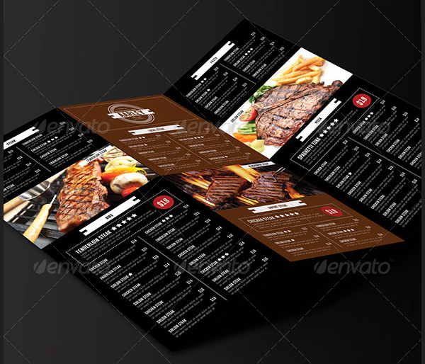 BBQ Trifold Menu Template