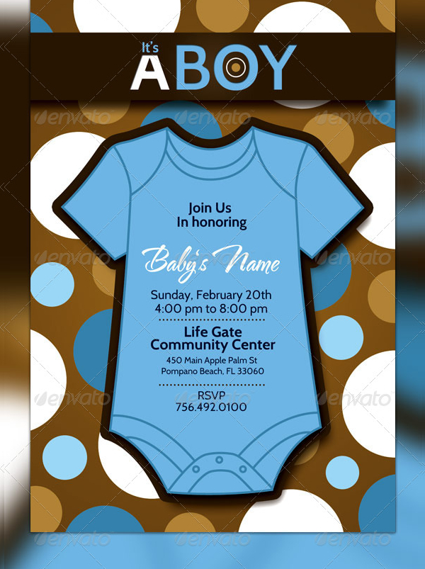 Boy & Girl Baby Shower Invitation Template