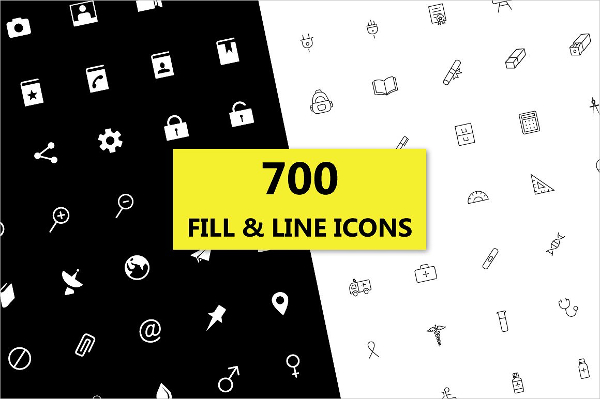 Education Fill and Line Icons