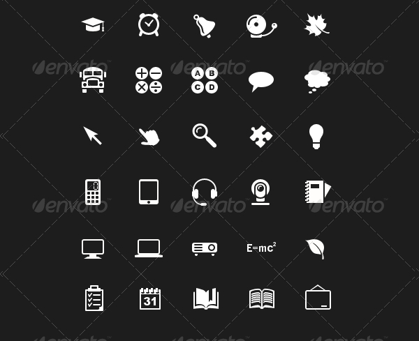 University Science Flat Icon Designs