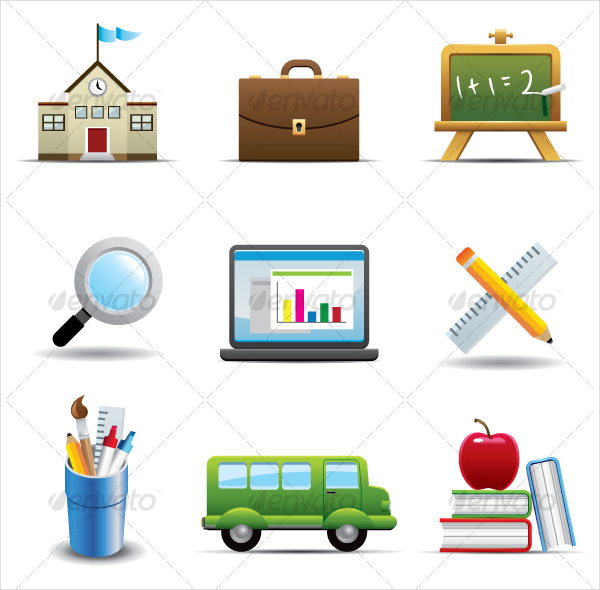 Web Design Education Icon Set