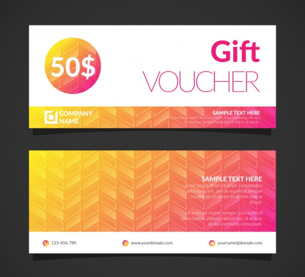 Gift Voucher Template Free Vector