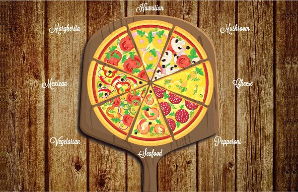 Pizza Slices And Pizza Logos